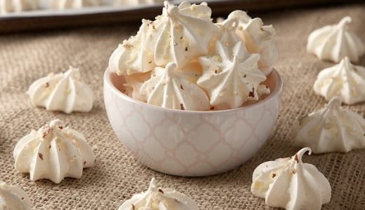 A bowl full of almond meringue