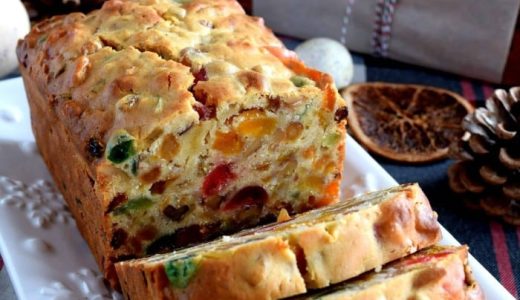 Bishop's sandwich with colorful candied fruit.