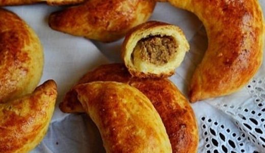 Rolls filled with a sweet nut filling.