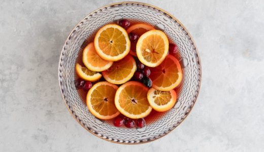 Homemade Christmas punch in the English style.