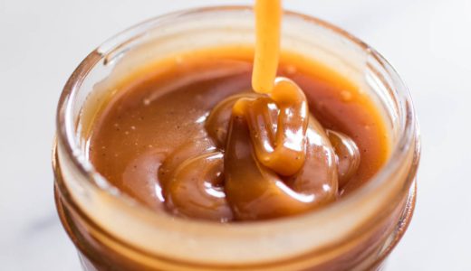 Homemade caramel filling for Christmas cookies.