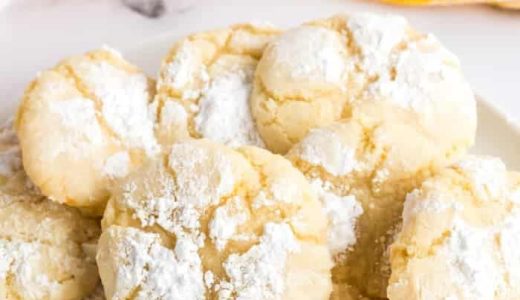 Orange cookies with sugar.