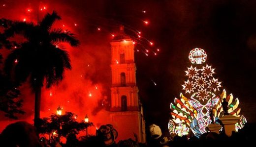 Christmas celebrations at the Cuban church.