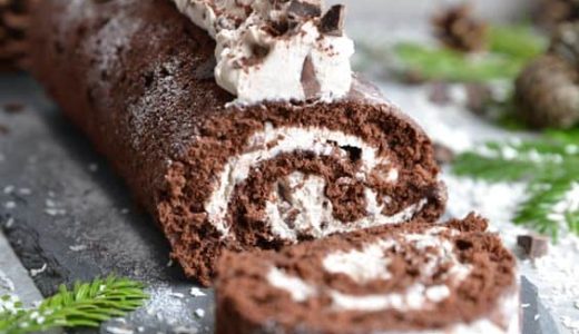 Fluffy roll with chocolate and coconut filling.