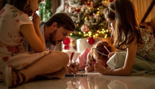 Family at the Christmas quiz.