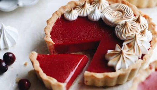 Beautifully decorated cupcakes with cranberry filling.