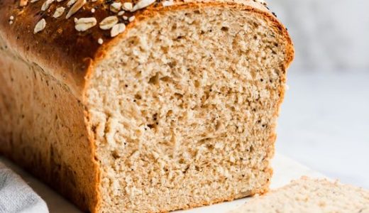 Delicious soft bread sprinkled with seeds.