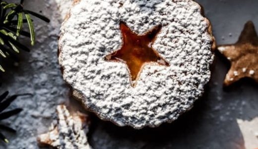 Candied line wheel filled with marmalade.