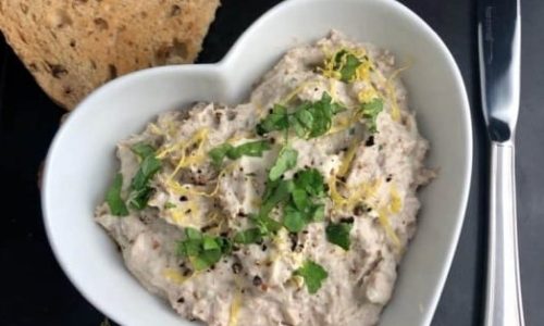 Fake lobster style spread dish.
