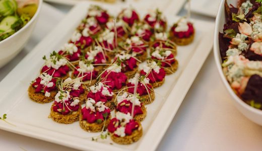 Canapés with beetroot are a great and light appetizer
