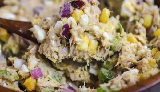A bowl full of fine tuna spread.