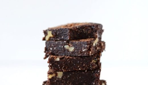 Unbaked coffee cookies with walnuts and almonds.