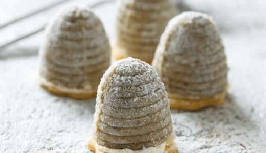Four wasp nests with egg cognac