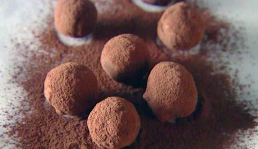 Truffles coated in cocoa.